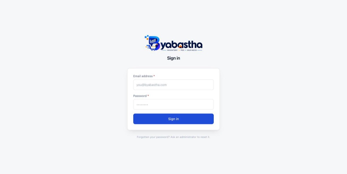 Byabastha — screenshot of the live site